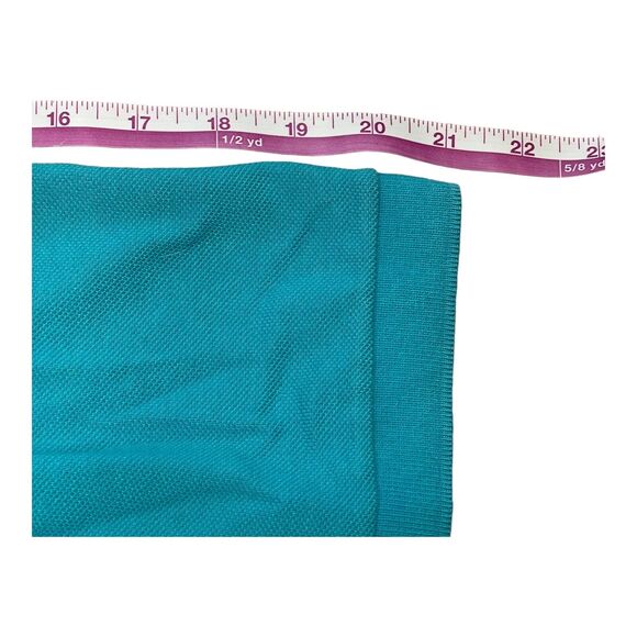 Lands’ End Polo Teal Short Sleeve Shirt Turquoise Men’s Size Medium - Picture 9 of 10
